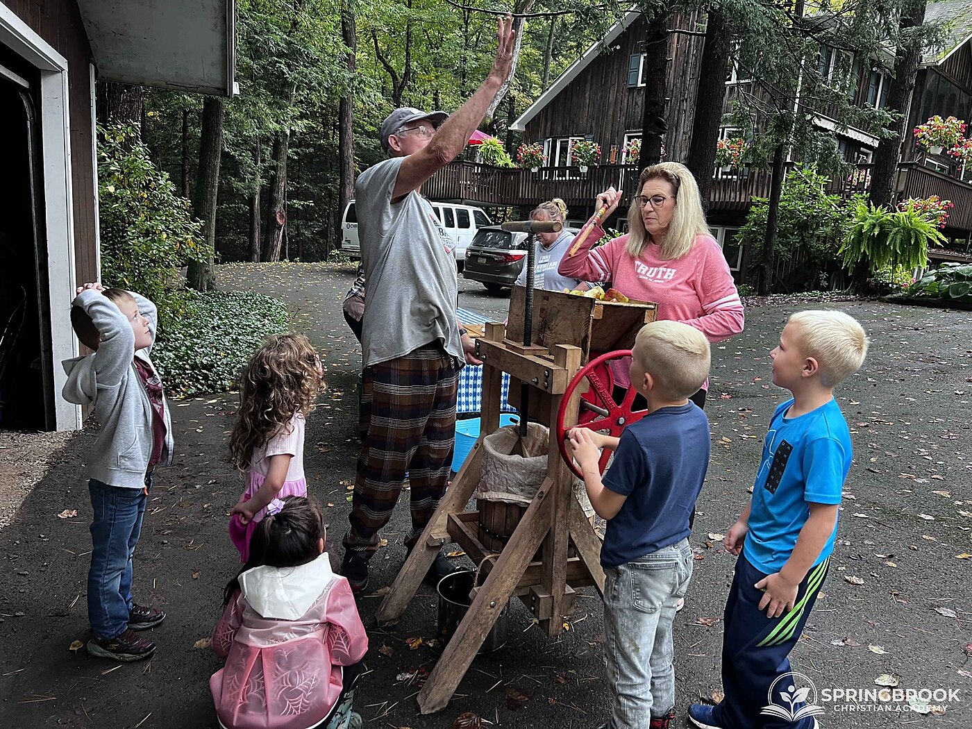 Cider making Springbrook.