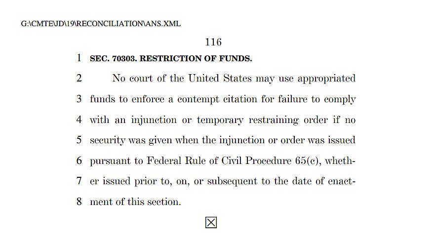 Paragraph excerpt from final page 116 of House reconciliation bill