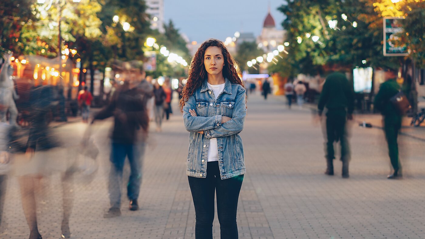 woman alone