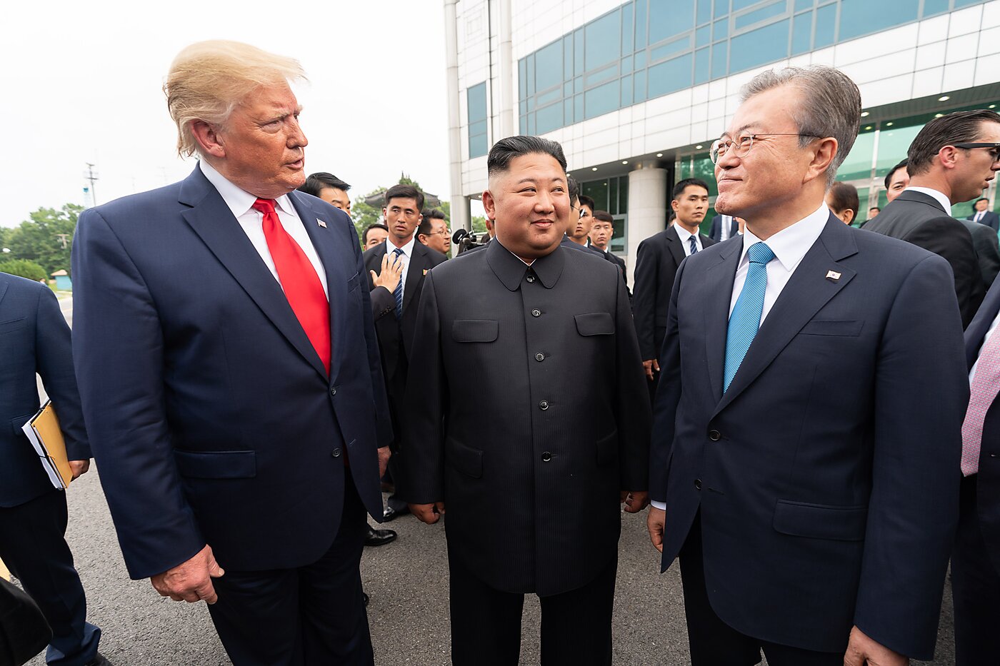 President Trump Meets With North Korea's Kim Jon Un and South Korea's Moon Jae-in